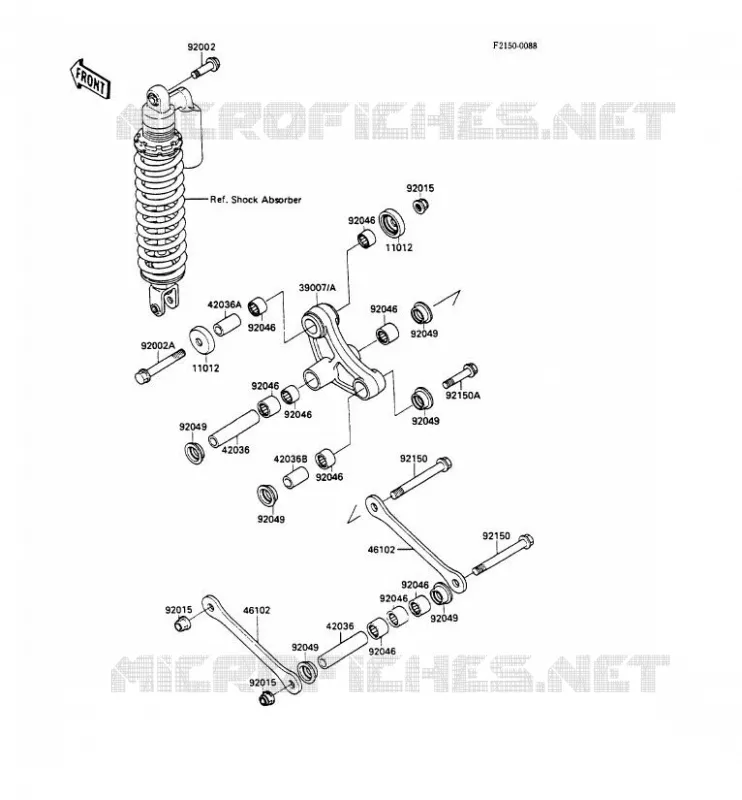 SUSPENSION Kawasaki TOUT-TERRAIN 80 1990 KX80  KX80-L3