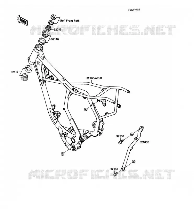 CH&Acirc;SSIS Kawasaki TOUT-TERRAIN 80 1990 KX80  KX80-N3