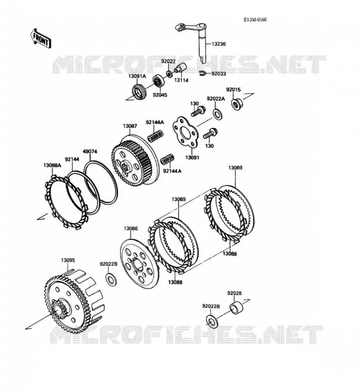 EMBRAYAGE Kawasaki TOUT-TERRAIN 80 1990 KX80  KX80-N3