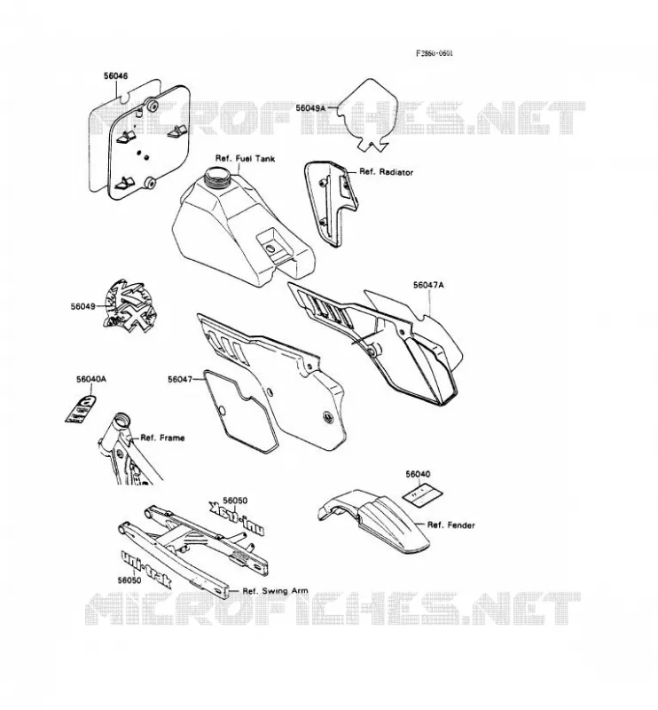 LABEL Kawasaki TOUT-TERRAIN 80 1990 KX80  KX80-P3