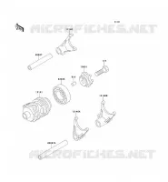 BARILLET/FOURCHETTE pour Kawasaki KX80 1991