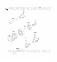 BARILLET/FOURCHETTE pour Kawasaki KX80 1992