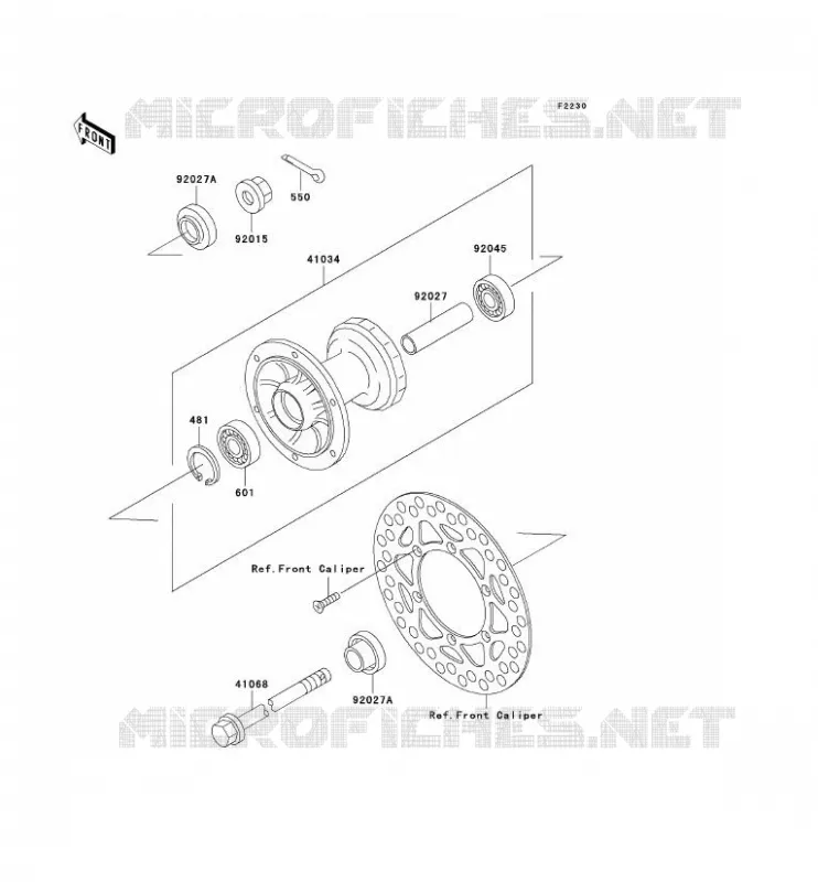 MOYEU AVANT Kawasaki TOUT-TERRAIN 80 1992 KX80  KX80-R2