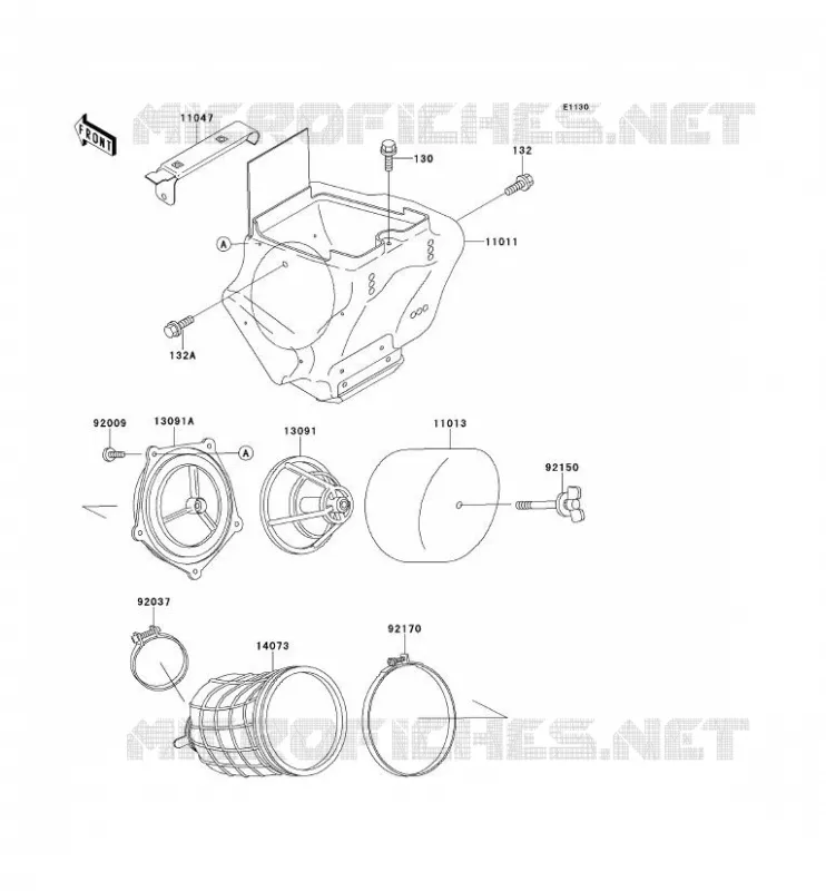 FILTRE A AIR Kawasaki TOUT-TERRAIN 80 1994 KX125  KX80-R4