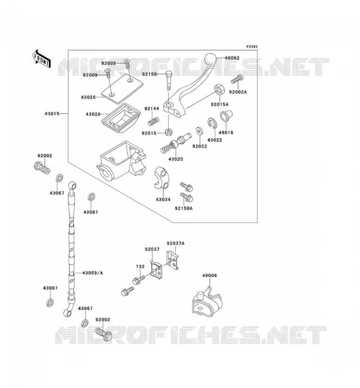 MAITRE CYLINDRE AV Kawasaki TOUT-TERRAIN 80 1994 KX125  KX80-R4
