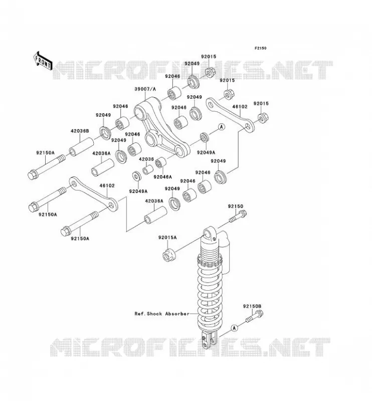 SUSPENSION Kawasaki TOUT-TERRAIN 80 1994 KX80  KX80-R4