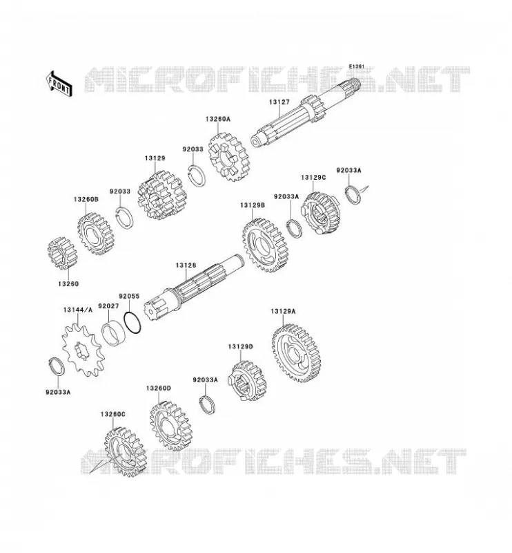 TRANSMISSION Kawasaki TOUT-TERRAIN 80 1994 KX80  KX80-R4