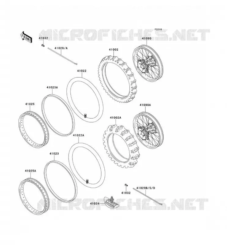 ROUE/PNEUS Kawasaki TOUT-TERRAIN 80 1995 KX125  KX80-R5