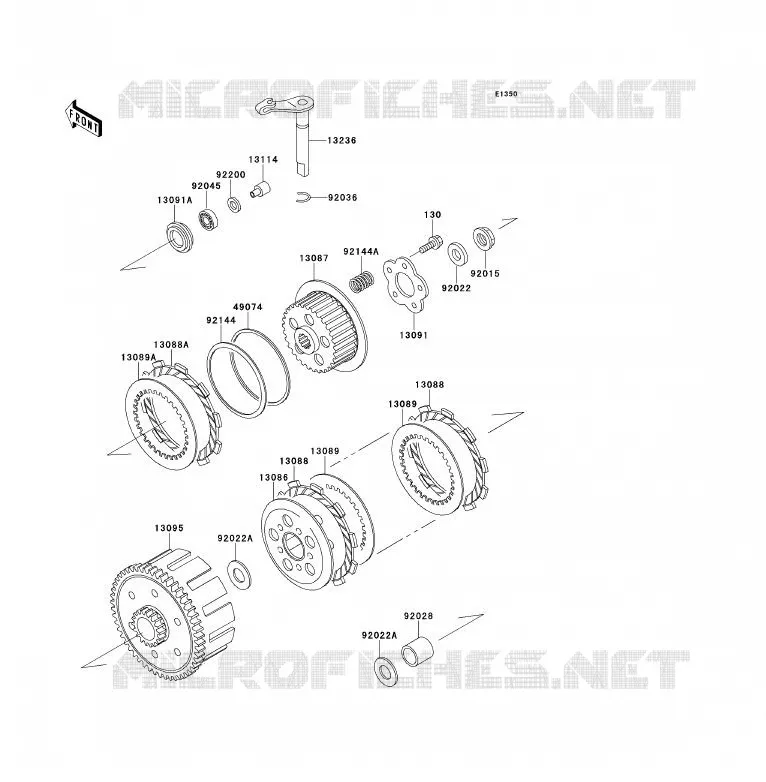 EMBRAYAGE Kawasaki TOUT-TERRAIN 80 1995 KX80  KX80-R5
