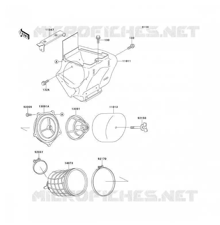 FILTRE A AIR Kawasaki TOUT-TERRAIN 80 1995 KX80  KX80-R5