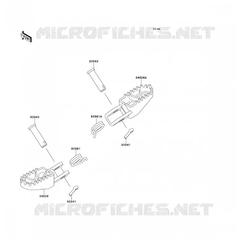 REPOSE PIED Kawasaki TOUT-TERRAIN 80 1995 KX80  KX80-R5