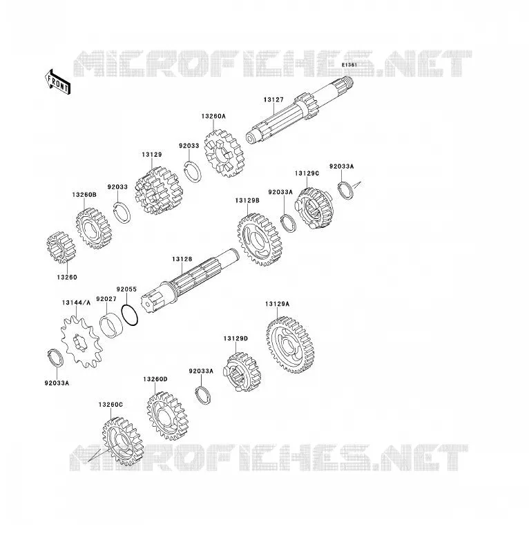 TRANSMISSION Kawasaki TOUT-TERRAIN 80 1995 KX80  KX80-R5