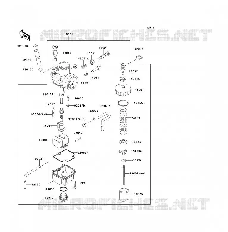 CARBURATEUR Kawasaki TOUT-TERRAIN 80 1996 KX80  KX80-R6