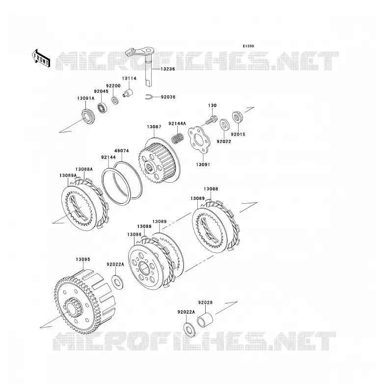 EMBRAYAGE Kawasaki TOUT-TERRAIN 80 1996 KX80  KX80-R6