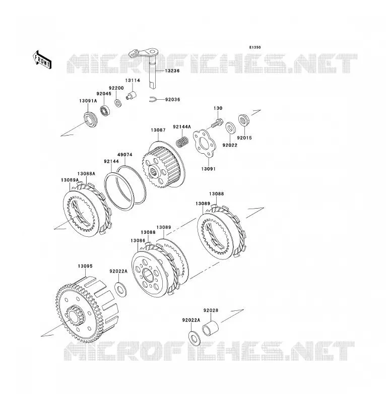 EMBRAYAGE Kawasaki TOUT-TERRAIN 80 1996 KX80  KX80-R6