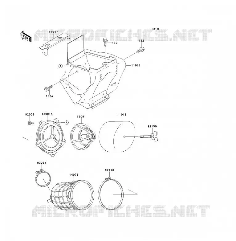 FILTRE A AIR Kawasaki TOUT-TERRAIN 80 1997 KX80  KX80-R7