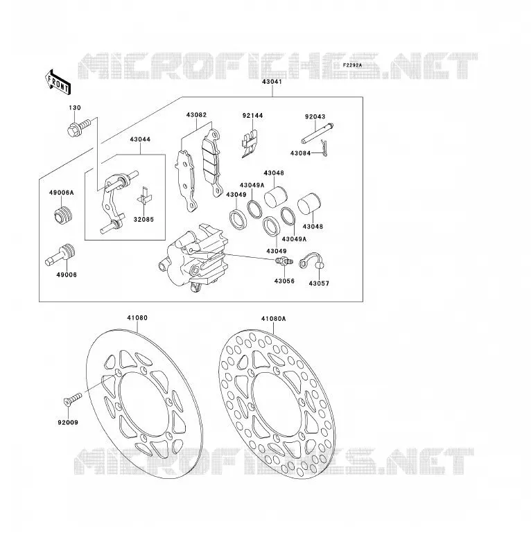 FREIN AVANT Kawasaki TOUT-TERRAIN 80 1997 KX80  KX80-R7