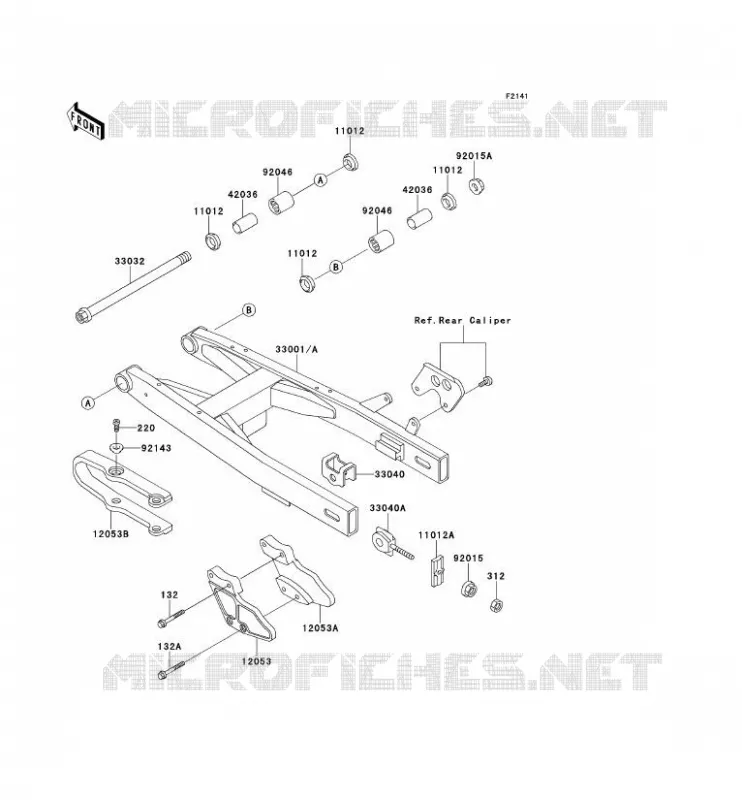 BRAS OSCILLANT Kawasaki TOUT-TERRAIN 80 1993 KX80  KX80-S3