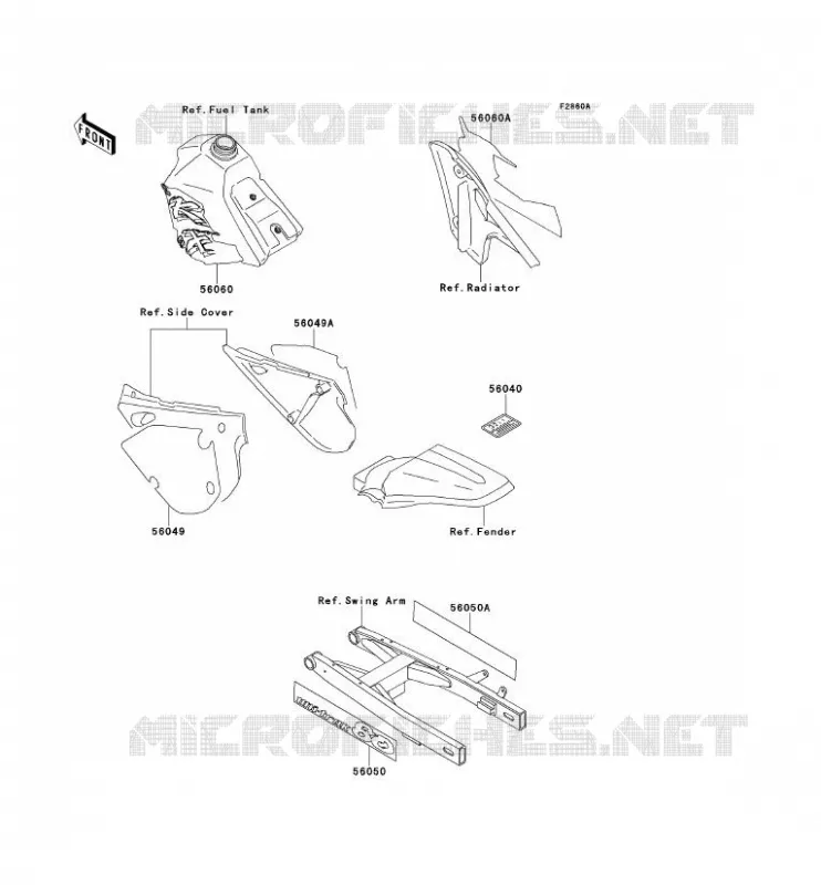 LABEL Kawasaki TOUT-TERRAIN 80 1993 KX80  KX80-S3