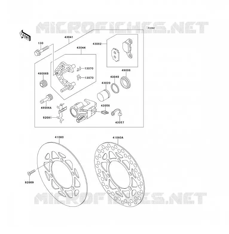 FREIN AVANT Kawasaki TOUT-TERRAIN 80 1994 KX80  KX80-S4