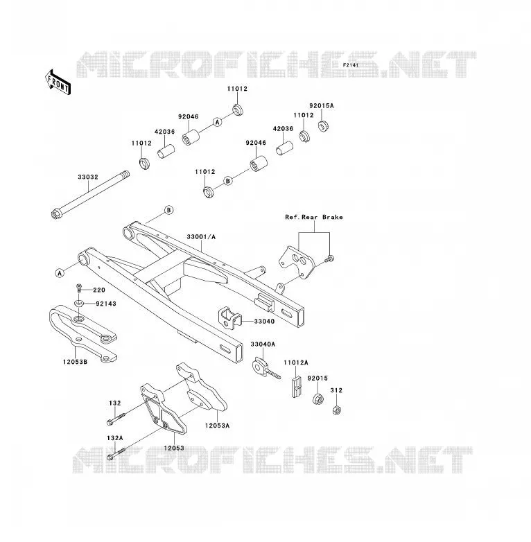 BRAS OSCILLANT Kawasaki TOUT-TERRAIN 80 1997 KX80  KX80-S7