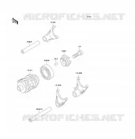 BARILLET/FOURCHETTE pour Kawasaki KX80 1991