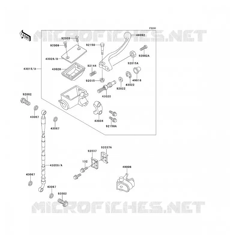 MAITRE CYLINDRE AV Kawasaki TOUT-TERRAIN 80 1992 KX80  KX80-T2