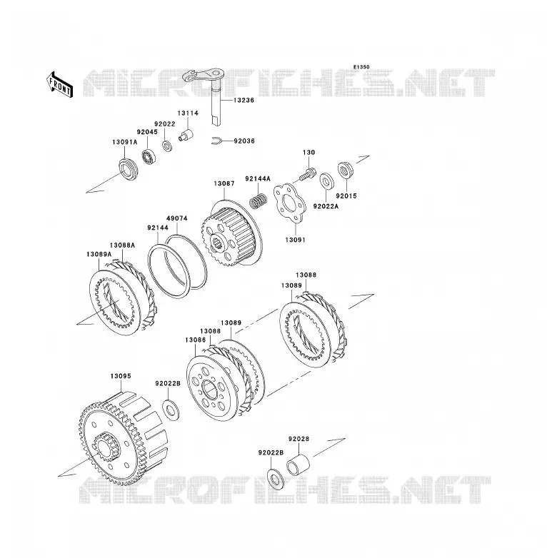 EMBRAYAGE Kawasaki TOUT-TERRAIN 80 1992 KX80  KX80-T2