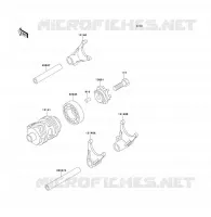 BARILLET/FOURCHETTE pour Kawasaki KX80 1993