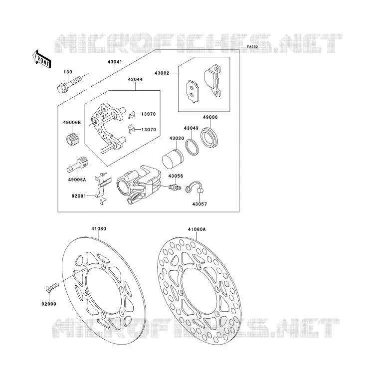 FREIN AVANT Kawasaki TOUT-TERRAIN 80 1996 KX80  KX80-T6