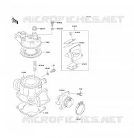 CULASSE/CYLINDRE pour Kawasaki KX80 1991