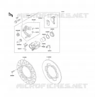 ETRIER AVANT pour Kawasaki KX80 1991