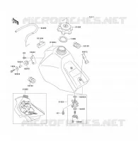 RESERVOIR CARBURANT pour Kawasaki KX80 1991