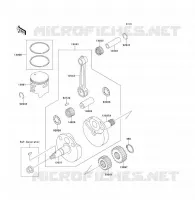 VILEBREQUIN/PISTON pour Kawasaki KX80 1991