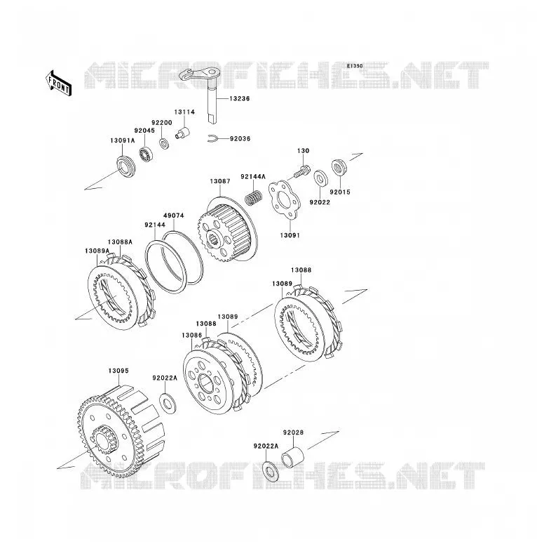 EMBRAYAGE Kawasaki TOUT-TERRAIN 80 1994 KX80  KX80-V4