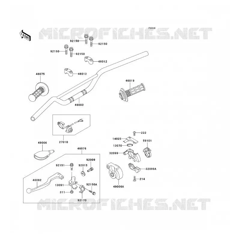 GUIDON Kawasaki TOUT-TERRAIN 80 1998 KX80  KX80-W1