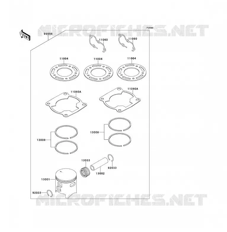 PIECE EN OPTION(KIT TOIT) Kawasaki TOUT-TERRAIN 80 1998 KX80  KX80-W1
