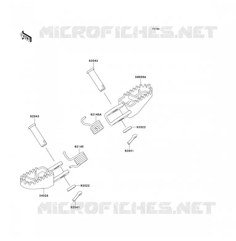 REPOSE PIED Kawasaki TOUT-TERRAIN 80 1999 KX80  KX80-W2