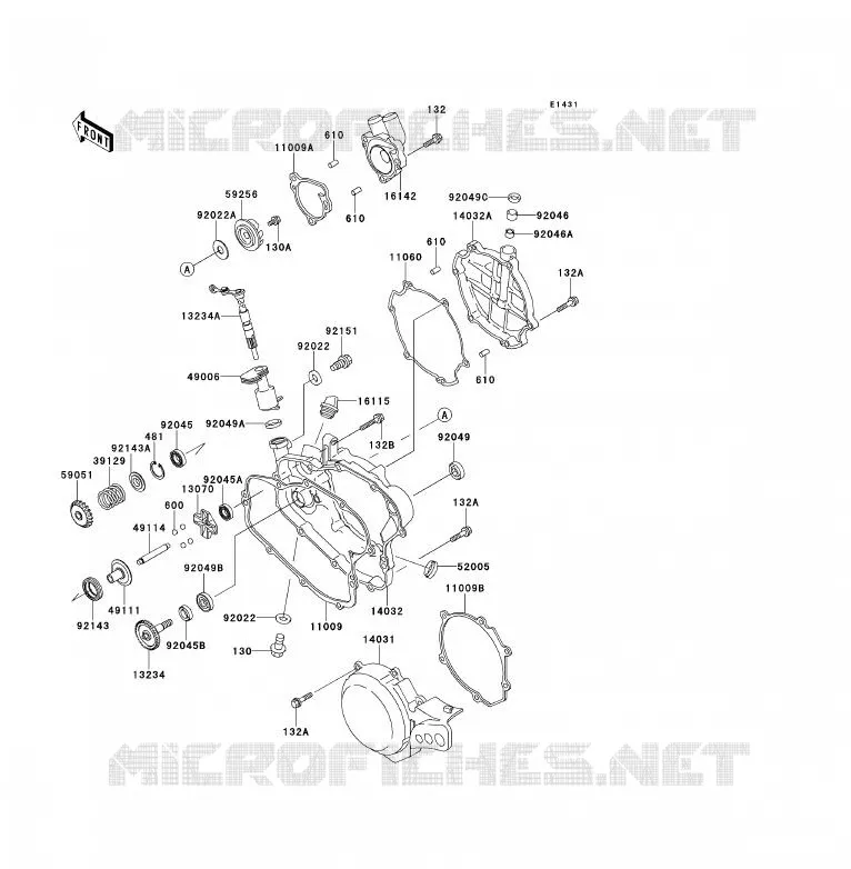 COUVERCLES MOTEUR Kawasaki TOUT-TERRAIN 80 1999 KX80  KX80-W2