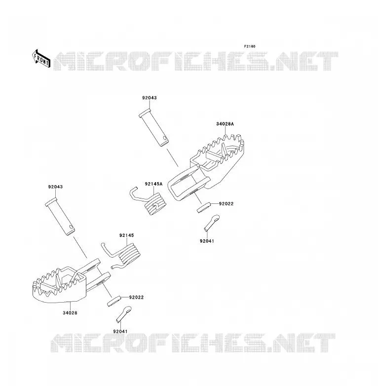 REPOSE PIED Kawasaki TOUT-TERRAIN 80 1999 KX80  KX80-W2