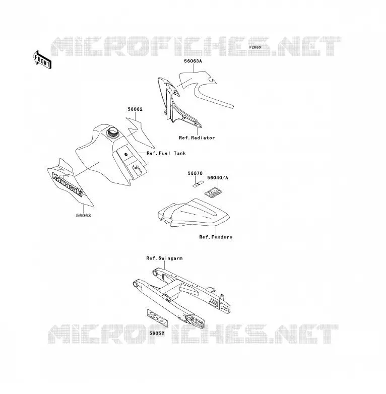 LABEL Kawasaki TOUT-TERRAIN 80 2000 KX80  KX80-W3