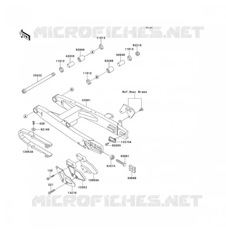 BRAS OSCILLANT Kawasaki TOUT-TERRAIN 80 2000 KX80  KX80-W3