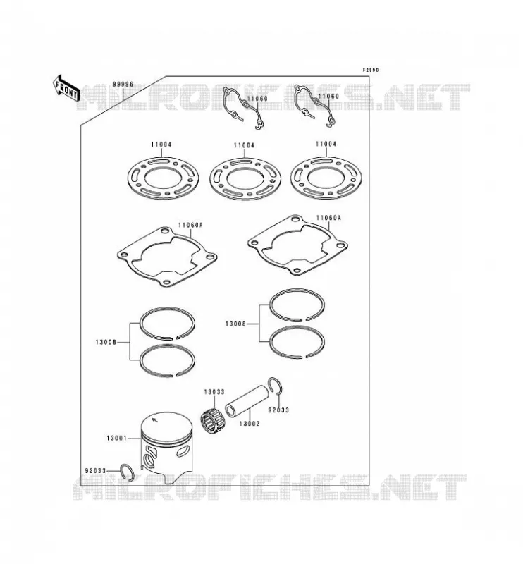 PIECE EN OPTION Kawasaki TOUT-TERRAIN 80 1998 KX80  KX80-X1