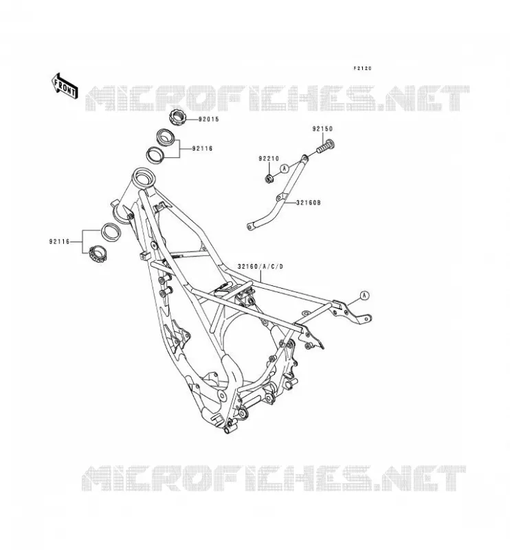 CH&Acirc;SSIS Kawasaki TOUT-TERRAIN 80 1999 KX80  KX80-X2