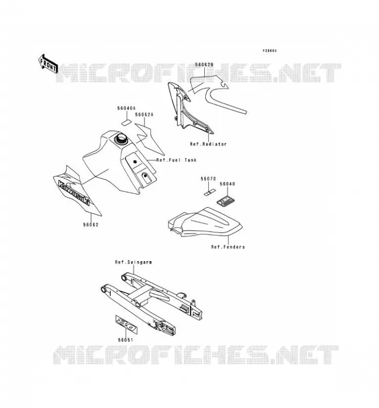 LABEL Kawasaki TOUT-TERRAIN 80 1999 KX80  KX80-X2