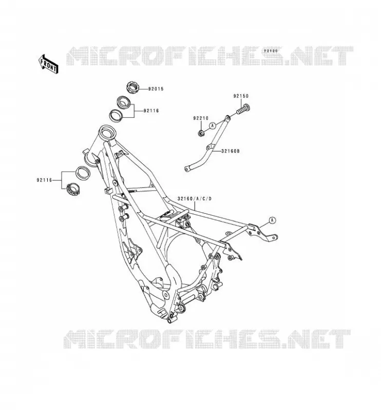 CH&Acirc;SSIS Kawasaki TOUT-TERRAIN 80 1999 KX80  KX80-X2