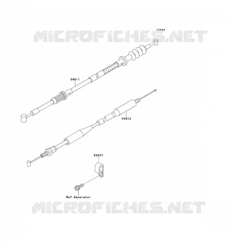 CABLES Kawasaki TOUT-TERRAIN 80 2000 KX80  KX80-X3