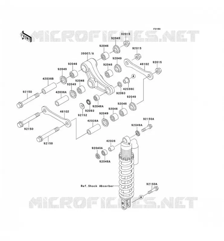 SUSPENSION Kawasaki TOUT-TERRAIN 80 2000 KX80  KX80-X3