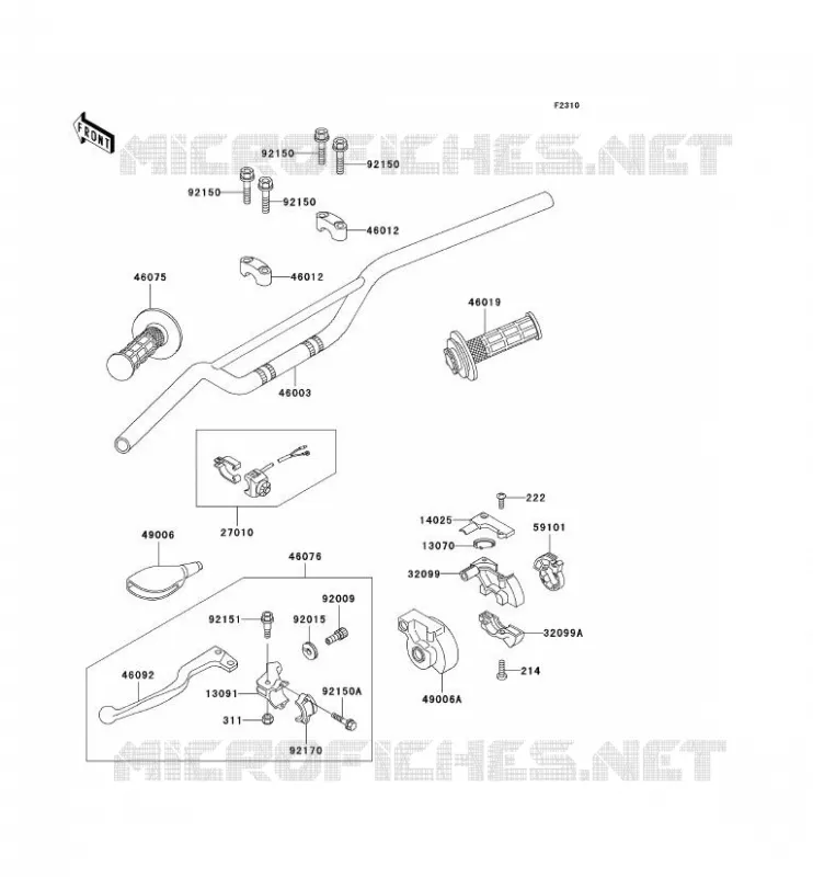 GUIDON Kawasaki TOUT-TERRAIN 80 1998 KX80  KX80-Y1