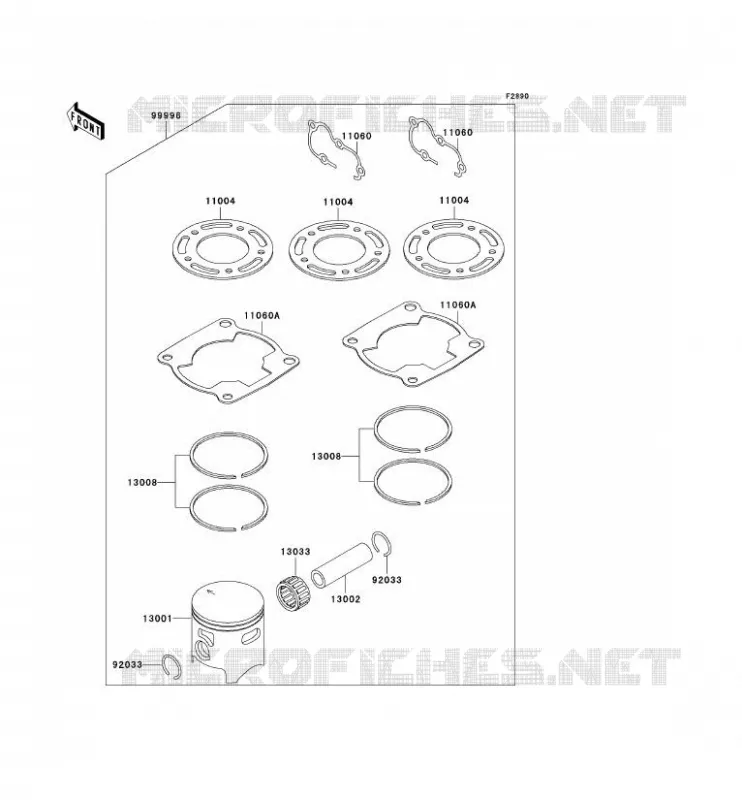 PIECE EN OPTION Kawasaki TOUT-TERRAIN 80 1998 KX80  KX80-Y1